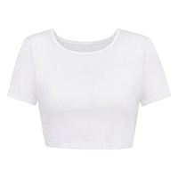 T-shirt court décontracté pour femme, coupe ample, col rond, manches courtes, en coton, surdimensionné, personnalisable, haute qualité, vierge