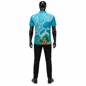 Camiseta Polo con Estampado de Tortuga Hawaiana Polinesia Personalizada, Nueva Llegada 2026, Transpirable, Sublimada, Ropa Deportiva Casual para Hombre, Venta al Por Mayor - Product Image 3