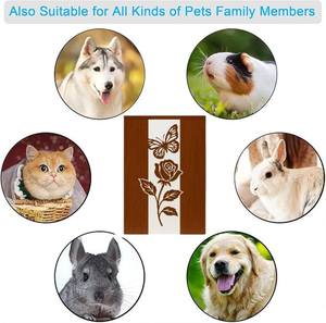 Urne funéraire de luxe en bois avec motif papillon et rose – Élégante boîte à cendres commémorative florale - Product Image 5