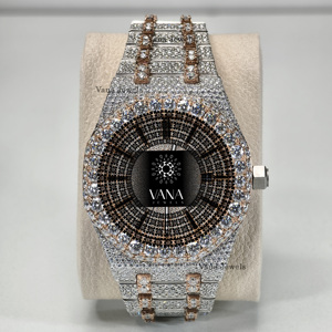 Custom Two Tone Fully Iced Out Moissanite <b>Watch</b> <b>Men</b> VVS Pass Diamond Tester Automatic <b>Mechanical</b> Stainless Steel Hip Hop Luxury - Product Image 6