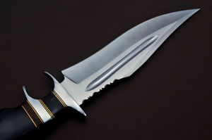 Cuchillo Bowie de Acero Inoxidable Damasco de Grado Industrial, Personalizable, con Hoja Fija, para Camping, Modelo Buffalo - Product Image 4