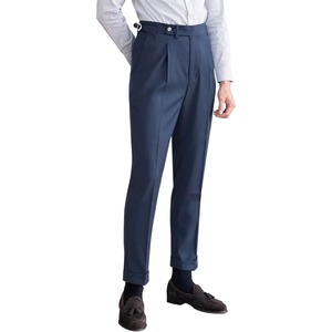 Pantalon décontracté homme grande taille printemps-automne style italien, taille élastique ajustée, coupe courte, 100 % polyester, tailles 27-42 - Product Image 5