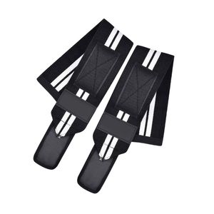 Attelles de poignet professionnelles noires discrètes pour haltérophilie, soutien élastique renforcé, attelle d'entraînement pour la force athlétique - Product Image 2