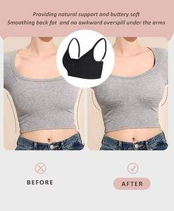 Custom Plus Size Breathable Hide Back Fat Wireless Women's Seamless High-Rise <b>Bra</b> Set Butt Lifter Shapewear <b>Bra</b> - Product Image 4