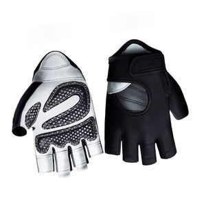Guantes Deportivos QASWA Profesionales de Piel de Vacuno Auténtica con Cierre de Velcro, Sin Dedos, para Gimnasio, Transpirables, Antideslizantes y Acolchados - Product Image 4