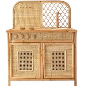Cocinita Infantil Lumier Rattan Small Sprouts para Niños de 2 a 4 Años, Material de Bambú, Diseño Unisex - Product Image 1