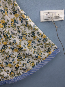 Ethnic Women's <b>Summer</b> Dress Hand Block Printed Cotton <b>Long</b> Maxi <b>Skirt</b> with Elastic Waist Breathable Sustainable Casual Style - Product Image 5