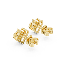 <b>Cute</b> and Stylish Heart Design Stud <b>Earrings</b> Crafted From 14k Solid Yellow Gold GRA Certified Women Jewelry At Lowest Price - Product Image 4