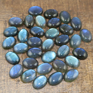 Pierre précieuse naturelle Labradorite, forme ovale, cabochon, toutes tailles, pierre en vrac, fournitures pour la fabrication de bijoux, vente en gros, fabricant en vrac - Product Image 2