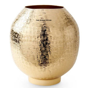 Florero de Aluminio Brillante en Color Dorado y Blanco para Decoración de Bodas y Hogar, Florero Metálico de Lujo para Flores - Product Image 3