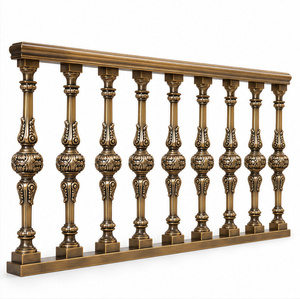 Rampe d'escalier en bronze régale pour hôtels de luxe, villas, grands escaliers et intérieurs résidentiels haut de gamme - Product Image 2