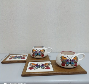 Sous-verres en bois incrustés de motifs de trèfles verts pour coffrets cadeaux porte-bonheur, disponibles à prix de gros pour les acheteurs en gros. - Product Image 2