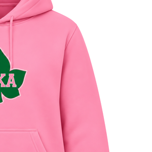 Wholesale <b>Pink</b> Embroidered Ivy <b>Hoodie</b> for <b>Ladies</b> with Comfortable Relaxed Fit Kangaroo Pocket Warm Fleece Greek Sorority - Product Image 4