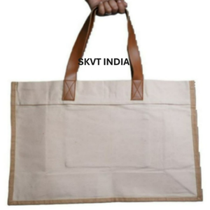 Jute Shopping Bag Hand Length Handle Shoulder Strap Top Handle Letter Pattern Eco-Friendly Reusable Large Capacity for - Product Image 3