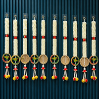 Hiasan Dinding Kanvas Bentuk Burung Art Deco, Toran Gantung, Bunga Mutiara, Latkan, Cincin Burung Beo, Dekorasi Rumah untuk Diwali, Pernikahan, dan Ornamen