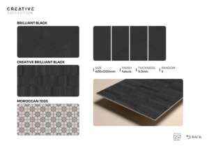 Dalle de porcelaine de surface Luxe Fabula 600x1200mm 60x120cm 24x48 pouces, grand carrelage mural et de sol design pour intérieur contemporain - Product Image 2