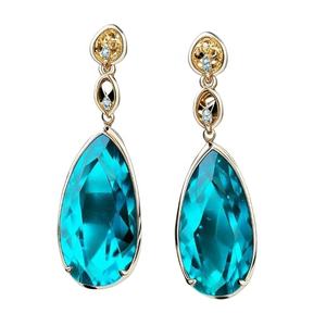 Bijoux fantaisie plaqués or 18 carats Boucles d'oreilles bleues Boucles d'oreilles pour femmes Boucles d'oreilles en argent sterling 925 - Product Image 1