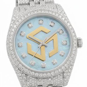 Luxury Iced Out Moissanite Diamond Hip Hop <b>Quartz</b> <b>Watch</b> <b>Men</b> Polygon Analog Wristwatch - Product Image 2