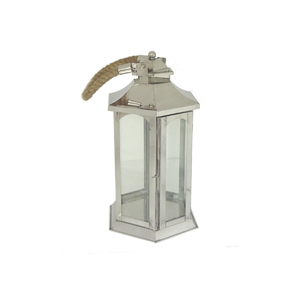 โคมไฟโลหะทรงหกเหลี่ยมพร้อมหูหิ้วเชือกสำหรับตกแต่งบ้าน - Product Image 1