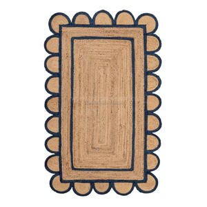 Alfombra rectangular trenzada de yute con estampado de diferentes diseños y colores de la India Alfombra trenzada de yute fabulosa Alfombras y alfombras a precio barato - Product Image 4