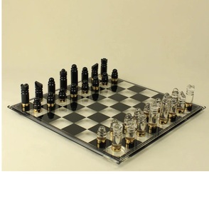 Premium Clear Acrylic Chess Set Custom Large Elegant Board <b>Game</b> Modern Home Decor Luxury Acrylic Chess Pieces Set Chess <b>Game</b> Set - Product Image 3