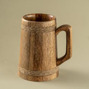 Jarra de Cerveza de Madera con Acabado Liso, Hecha a Mano, Estilo Rústico, para Cerveza Artesanal, Café, Té, Hogar, Bar, Restaurante, Regalo - Product Image 6
