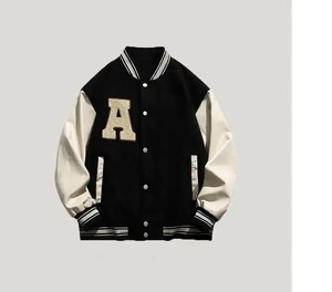 High Quality Men's Letterman Winter Jacket Cotton/Wool Breathable Casual Unique Style Online Wholesale Price - Product Image 3