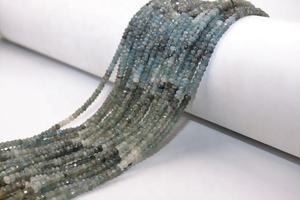 Musgo natural aguamarina facetada Rondelle forma cuentas musgo aguamarina para la fabricación de joyas - Product Image 6