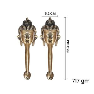 Manija de Puerta de Latón con Forma de Cabeza de Buda, Diseño Novedoso, Estilo Asiático, Perilla para Muebles de Entrada, Diseño Duradero - Product Image 6