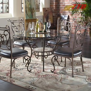 Luxury Iron Table Set Wrought Iron Chairs Decorative Garden Furniture for Elegant Outdoor Living Spaces - Product Image 6