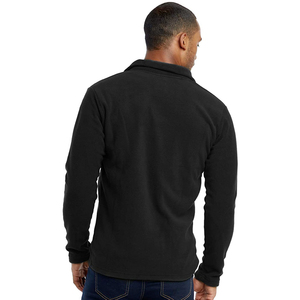 Chaqueta de forro polar microfibra personalizada al por mayor para hombre, con logotipo, cremallera completa, uniforme de empresa de poliéster para invierno. - Product Image 3