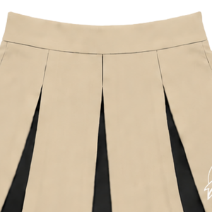 Jupe plissée beige pour femmes et filles, idéale pour la danse, les entraînements, les compétitions, les tenues de sport scolaires et les équipes athlétiques. - Product Image 3