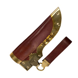 Handmade GOTLAND Viking Kitchen Knife Top High Carbon Damascus Steel Blade Bone Handle Black Wood <b>Spacer</b> Brass Cover for Kitchen - Product Image 4