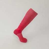 Chaussettes de sport à compression bleues, hauteur genou, respirantes, antidérapantes, tricotées, pour rugby et football, logo personnalisé