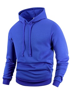 Sweat-shirt à capuche bleu marine pour homme, coupe classique, en molleton de coton, pull décontracté avec poche, vêtement d'automne 2027 - Product Image 5