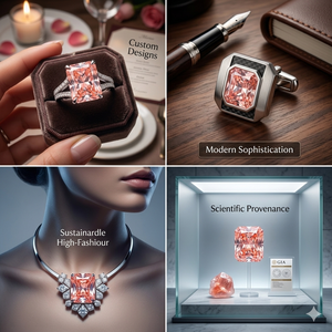 เพชรทรงสี่เหลี่ยมผืนผ้า เจียระไนแบบเรเดียนท์คัท คุณภาพพรีเมียม สีแฟนซีสดใส ความสะอาดระดับ VS1 ผลิตด้วยเทคนิค CVD ของ Jk Creation รับรองโดย IGI ผลงานชิ้นเอกแห่งความหรูหราอย่างมีคุณค่า - Product Image 5