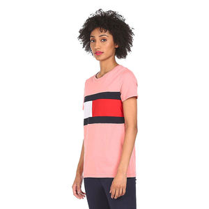 Camisetas de Mujer de Alta Calidad, Tela Suave, Corte Ajustado, Rayas con Logotipo, Ligeras, Transpirables, Estilo Casual, Primavera/Verano - Product Image 4
