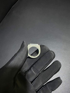 Square Moissanite Pinky <b>Ring</b> White Gold <b>Mens</b> Statement <b>Ring</b> Iced Out Hip Hop <b>Ring</b> Luxury Jewelry Gift - Product Image 6