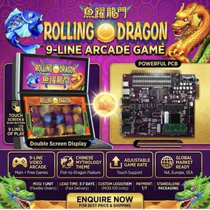 Upright Rolling Dragon <b>Amusement</b> <b>Machine</b> 32 Inch Vertical Double Screen Arcade Game for European Bars and Pubs - Product Image 3