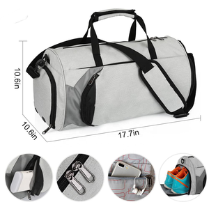 Sac de sport de luxe avec logo personnalisé, grande capacité, bandoulière amovible, doublure en polyester imperméable – Sacs de sport élégants - Product Image 5