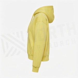 Sudadera con Capucha Personalizada de Alta Calidad, Lisa, con Color Personalizado, de Algodón, Estampada, para Mujer, Informal, Estilo Urbano - Product Image 3