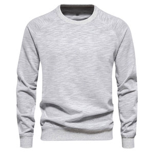 เสื้อสเวตเชิ้ตผู้ชาย คอกลม สีพื้น ลำลอง แขนยาว ทรงพอดีตัว - Product Image 1