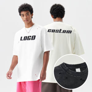 Oversized Men's Cotton Jersey <b>T</b>-<b>Shirt</b> Short Sleeve O-Neck Solid Color Washed Casual Fit <b>White</b> Black Gray - Product Image 6