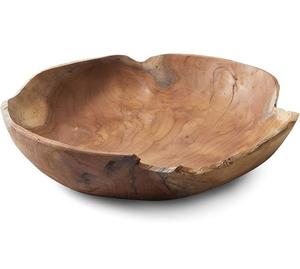 Bol en bois artisanal, idéal pour les salades, les fruits et les collations. Bol de service en bois naturel pour la maison et les restaurants à prix avantageux. - Product Image 1