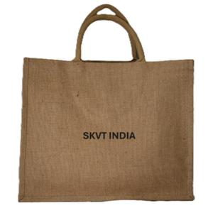 Sac fourre-tout en jute avec poignées en corde, fermeture éclair, motif lettres - Écologique et réutilisable, taille moyenne pour le shopping/usage extérieur - Product Image 1