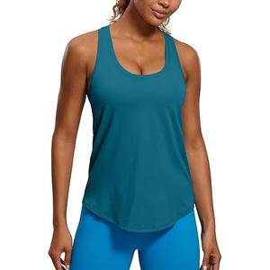 Haut de yoga court BASRA SPORTS pour femme en Spandex/Nylon, sans couture, extensible, respirant, séchage rapide, idéal pour le fitness et l'entraînement en salle de sport, doux - Product Image 1