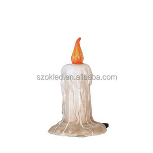 Vela de Halloween, escoba embrujada grande con Pilar, silla de bruja, araña <span class=keywords><strong>reclusa</strong></span>, espantapájaros, foto Op, ratones, artesanías de resina de hombre lobo - Product Image 4