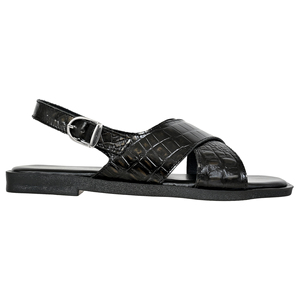 IR COLLECTION รองเท้าแตะหนังสีดำพรีเมี่ยมสำหรับผู้หญิง งานแฮนด์เมด สไตล์เกาหลี ฤดูร้อน น้ำหนักเบา รองรับแรงกระแทกได้ดี แบบเปิดนิ้วเท้า - Product Image 3