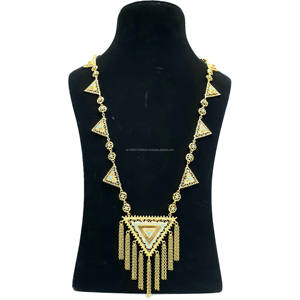 Conjunto de joyería de inspiración árabe más vendido Impresionante nuevo diseño Precioso collar de piedra Estilo atemporal Conjuntos de joyería de moda elegante - Product Image 2