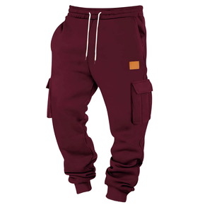 Pantalon Cargo Homme 2025 Nouvelle Collection Décontracté Ample Automne Hiver Coupe Droite Baggy Multi-Poches Couleur Unie Pantalon de Survêtement Imprimé - Product Image 4